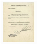 Fidel Castro Document Signed as Prime Minister From 1961